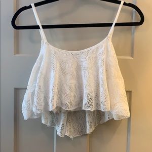 White Lace Tube Top